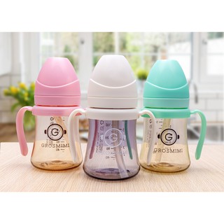 Bình tập uống Grosmimi PPSU Straw Cup 200ml, 300ml