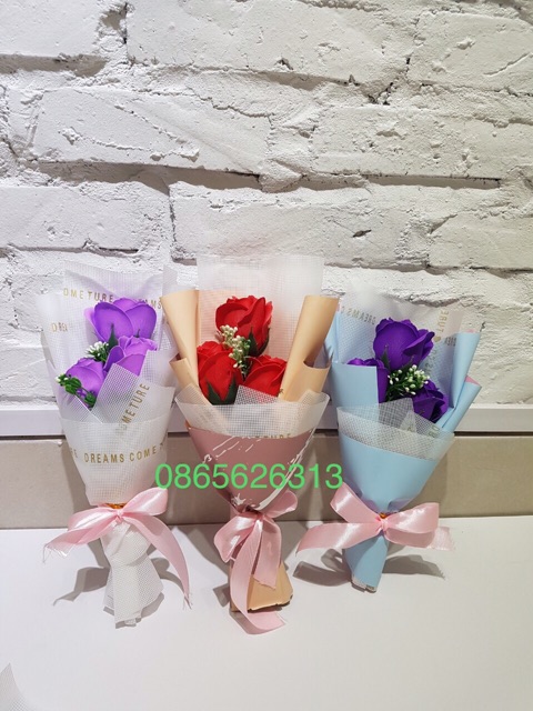 Hoa sáp thơm bó 3 bông