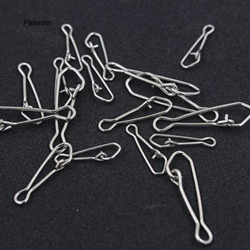 Set 100 móc khóa inox chuyên dụng 15 / 17 / 22mm phụ kiện câu cá