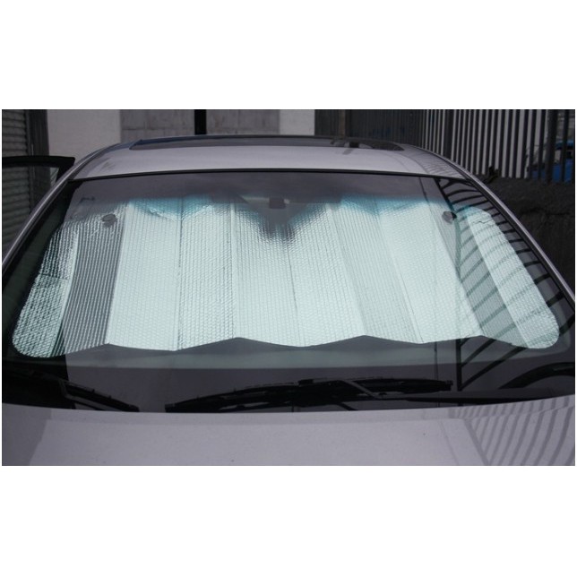 Che nắng ô tô sử dụng cho kính lái phía trước chất liệu xốp tráng bạc lắp trong xe kích thước 140x70cm mitauto
