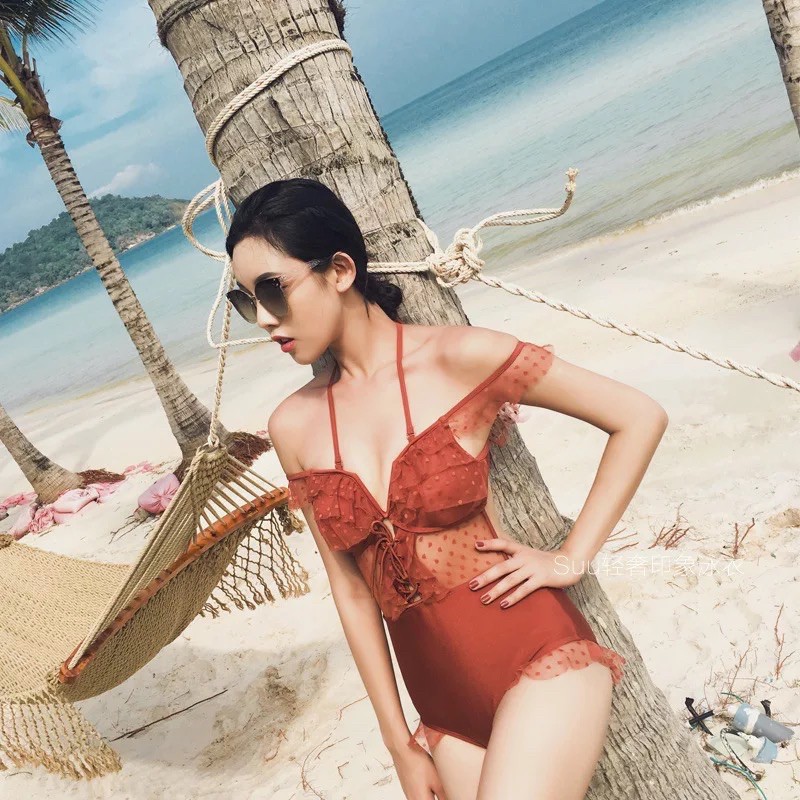 Sale sập sàn - Bikini ren đỏ đô siêu sexy (có big size)