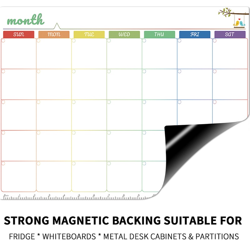 Set bút bảng trắng nam châm hít tủ lạnh lên lịch kế hoạch hàng ngày hàng tuần hàng tháng tiện dụng