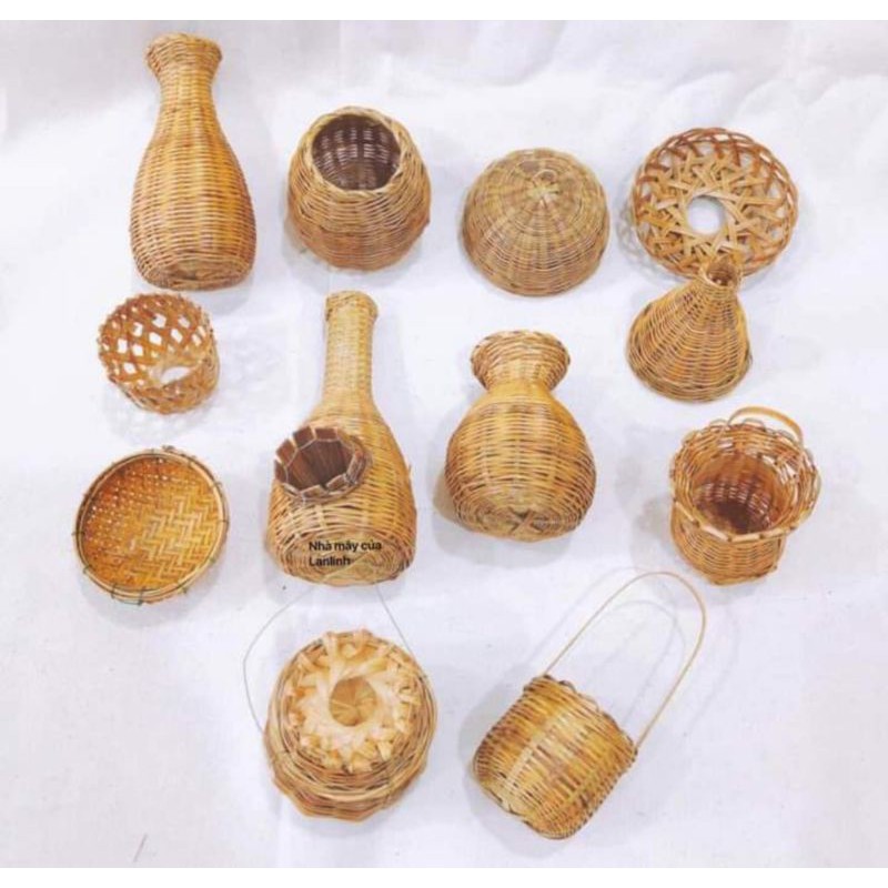 Mây tre đan chụp hình decor 20k/món