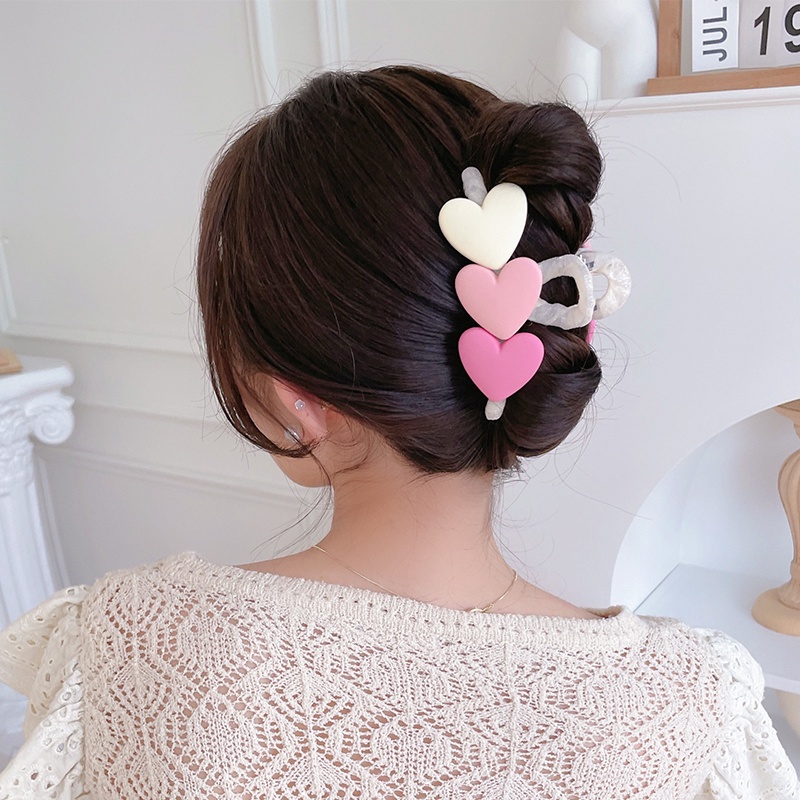 Kẹp Tóc Hình Cá Mập Màu Hồng Cỡ Lớn Phong Cách Hàn Quốc Ngọt Ngào