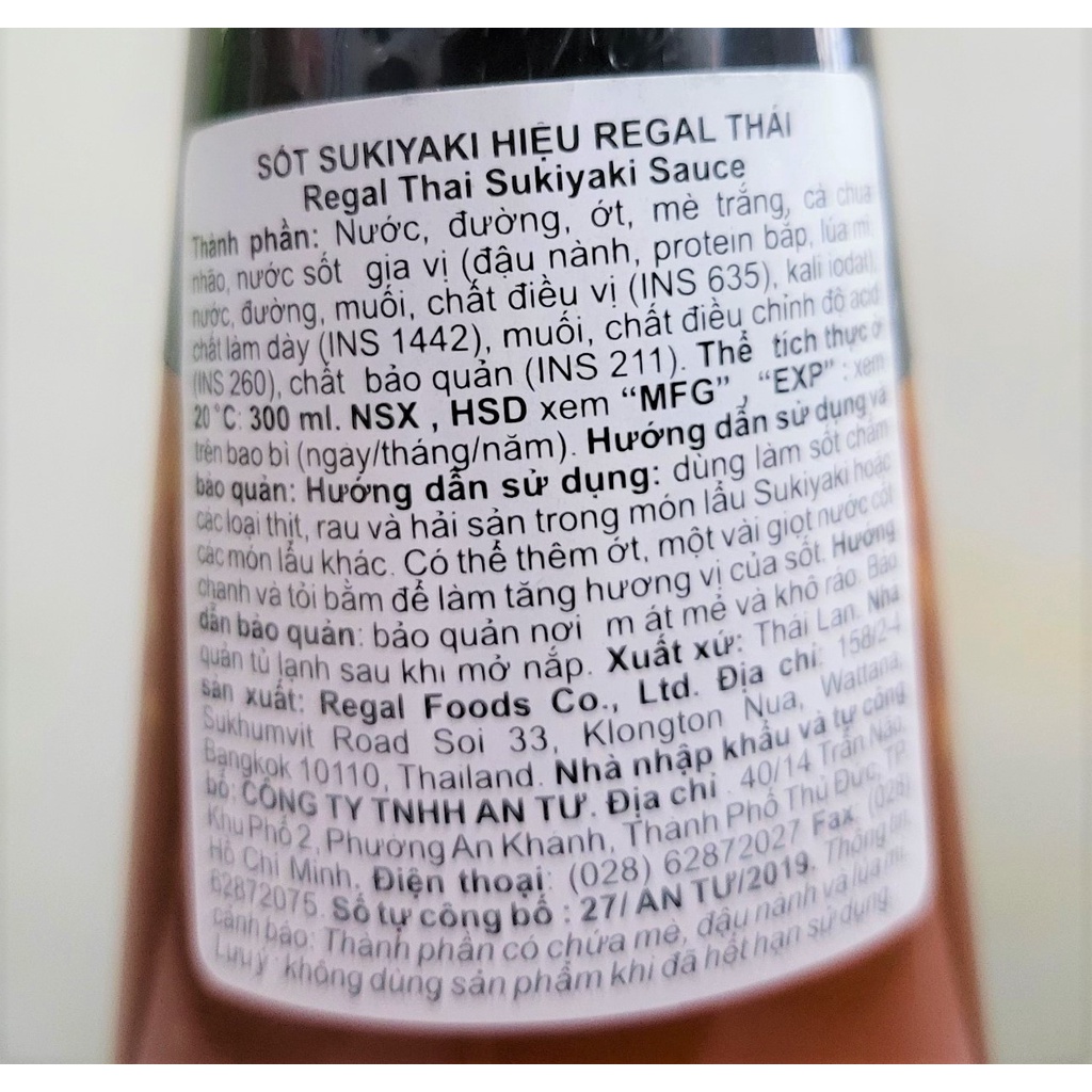 [Chai 300ml] XỐT SUKI [Thailand] REGAL Sukiyaki Sauce (halal)
