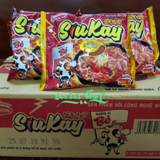 MÌ SIUKAY VỊ BÒ gói 127g