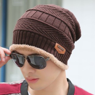 ☛☏❤Men Women Winter Skull Knit Slouchy Beanie Fur Warm Baggy Wool Cap Hat