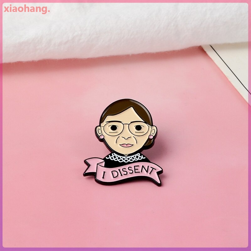 Ghim Cài Áo Họa Tiết Nhân Vật Hoạt Hình Bader Ginsburg RBG Tráng Men Cho Nữ