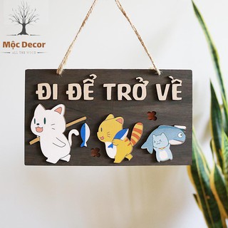 Bảng gỗ treo tường Đi Để Trở Về trang trí góc nhỏ căn phòng bạn được làm bởi MỘC DECOR Handmade