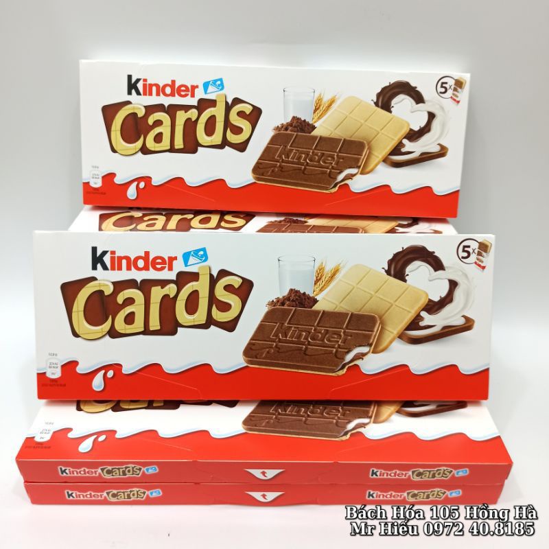 Bánh xốp socola Kinder Cards 26gram