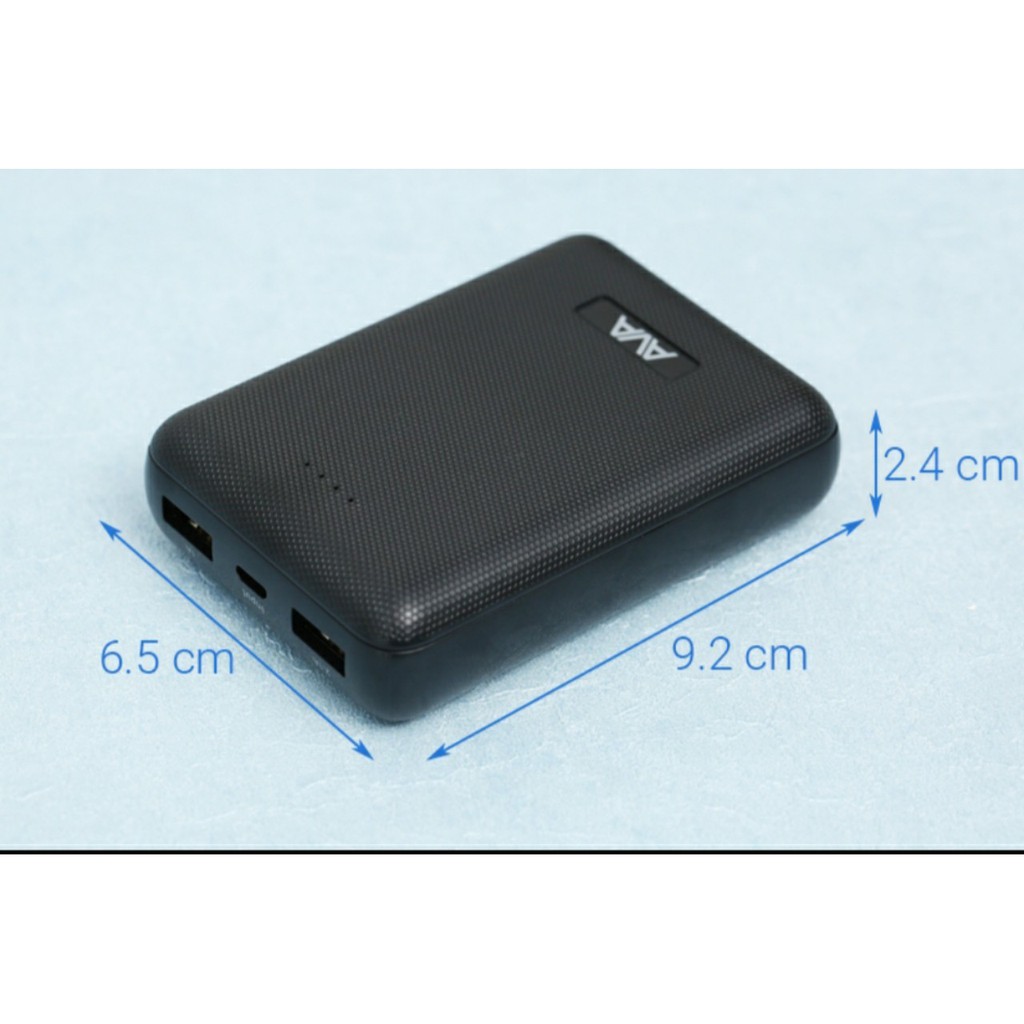 [Xả Hàng]Sạc dự phòng Polymer 10.000mAh AVA PA W11 X (Đen)