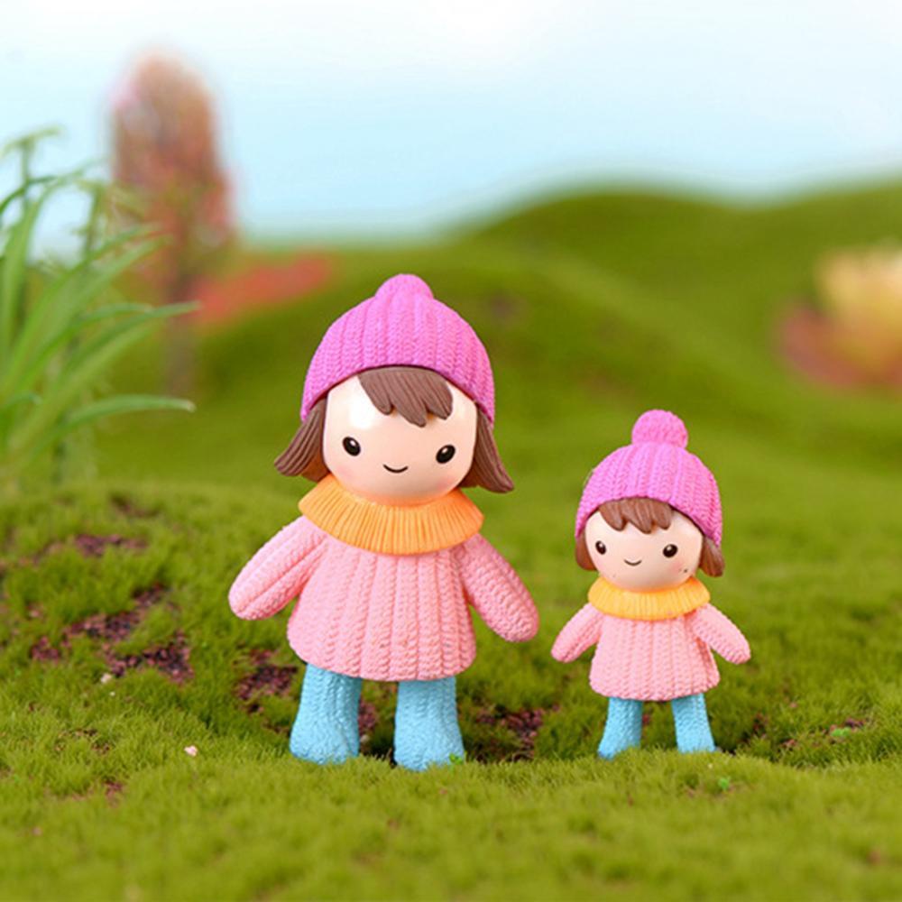 YIYU Mô Hình Cô Gái Mini Dễ Thương Dùng Trang Trí Tiểu Cảnh DIY