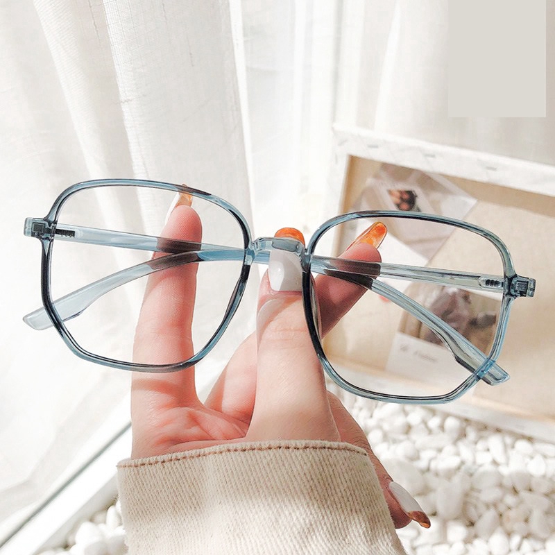 Glasses Women/Men 2020 New Trend Korean Vintage Big Frame Replaceable Lens Glasses 1203