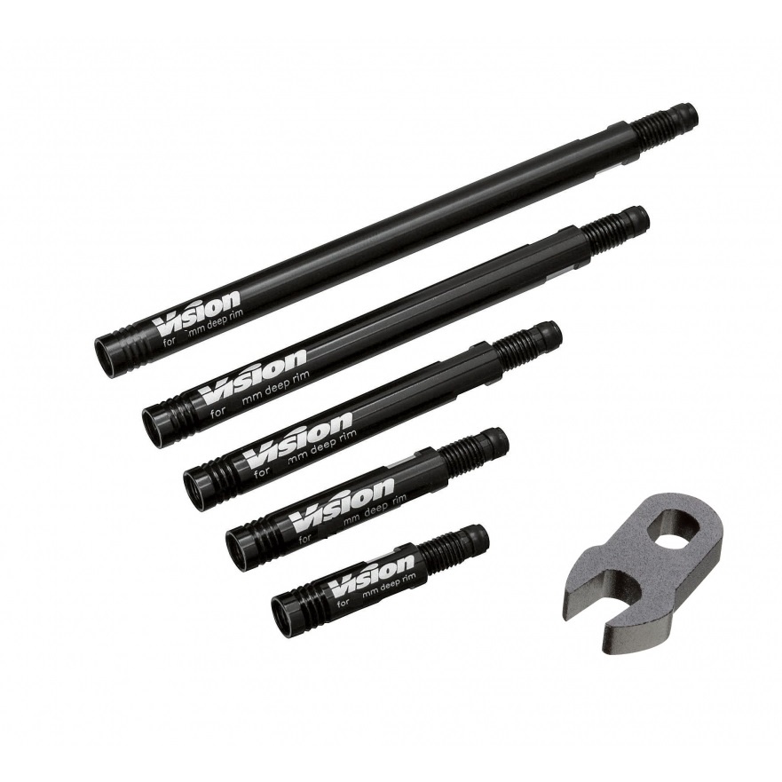 Đầu nối van ruột xe đạp hiệu Vision Alloy valve extender, hàng chính hãng Vision, sử dụng cho bánh xe xài ruột
