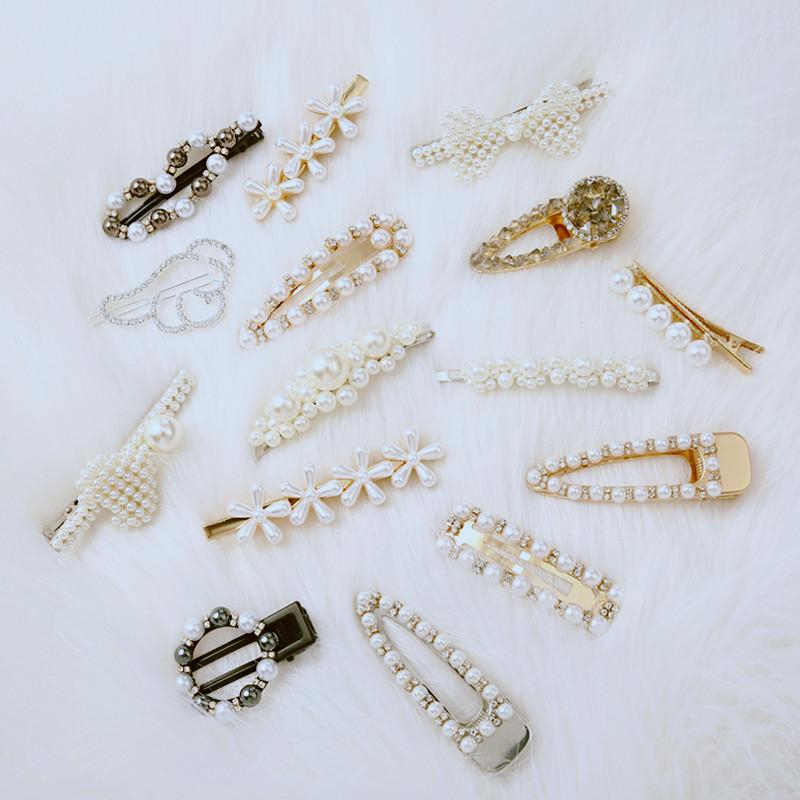 Kẹp Tóc Hình Ngôi Sao Đính Ngọc Trai Nhân Tạo Thời Trang