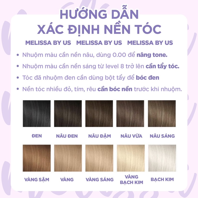 Thuốc nhuộm tóc SIÊU DƯỠNG MÉLISSA - KHÔNG XƠ - LÀNH TÍNH