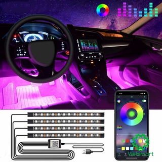 Đèn LED gầm ghế 7 màu 48 BÓNG LED điều khiển bằng đổi màu trên APP điện thoại, cảm ứng âm thanh nhấp nháy theo nhạc