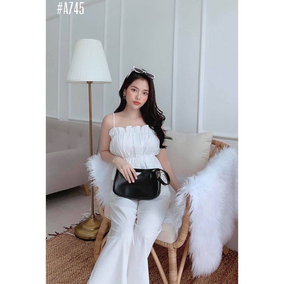 Áo 2 dây viền bèo