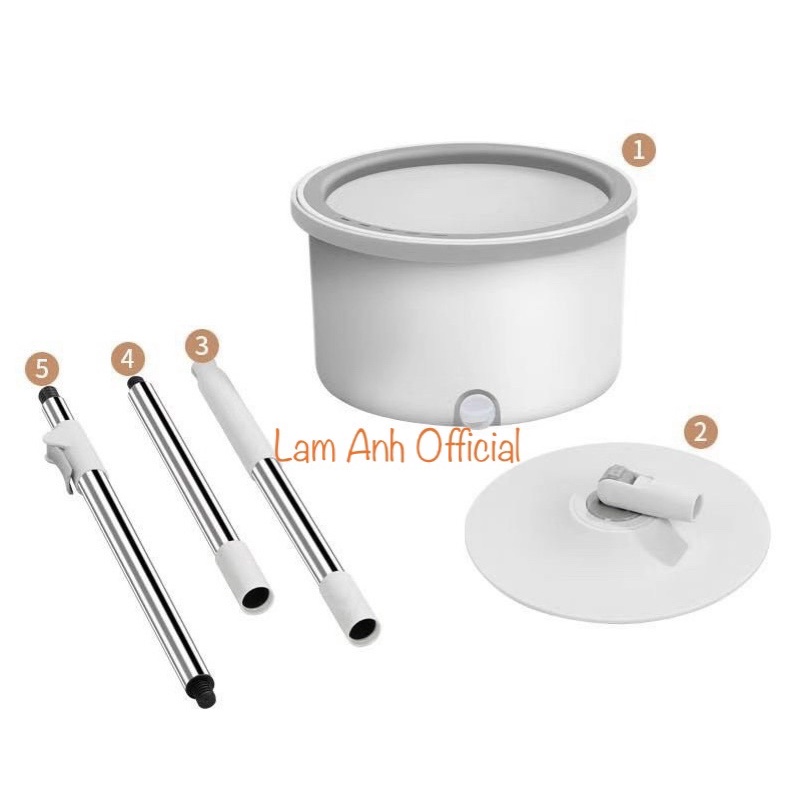 [Mã LIFEHL30K giảm 15% đơn 150K] Bộ cây chổi lau nhà Tách nước Chính hãng Hand MOP K9