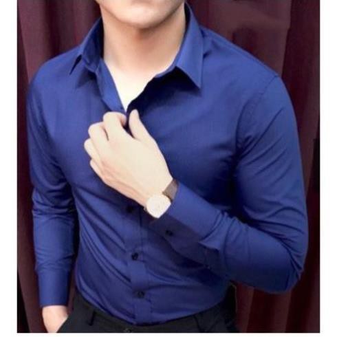 Áo sơ mi nam dài tay vải trơn, màu sắc đa dạng, form chuẩn, vải thoáng mát, năng động, trẻ trung | BigBuy360 - bigbuy360.vn