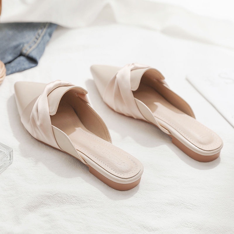 Dép bít mũi IELGY đế bằng thanh lịch thời trang cho nữ