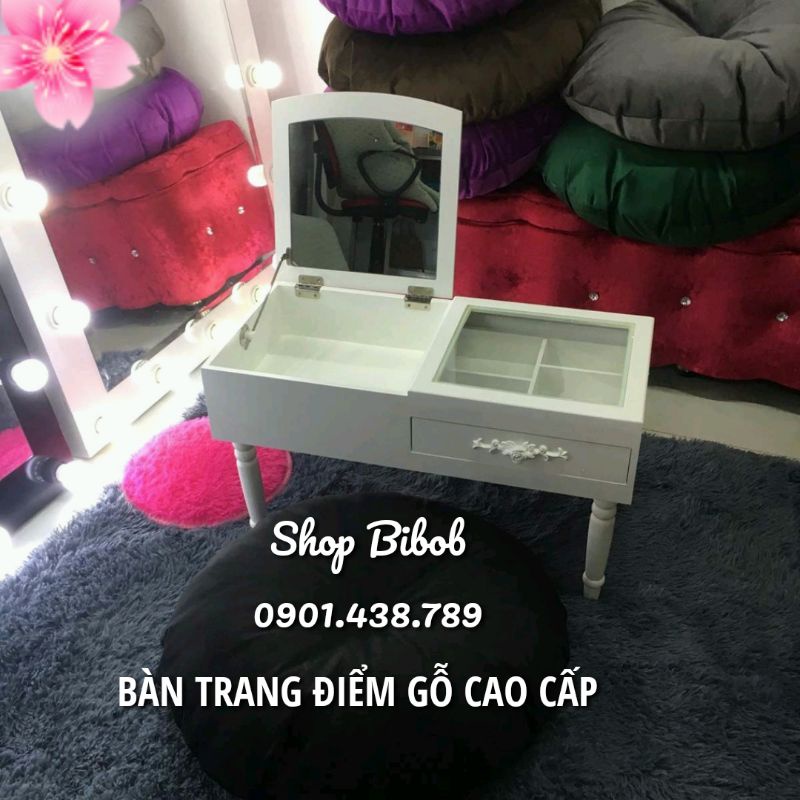 BÀN TRANG ĐIỂM NGỒI BỆT - GỖ CAO CẤP - MẪU MÃ BAO ĐẸP