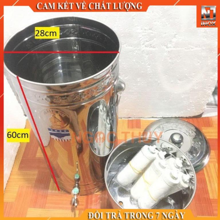Bình lọc nước inox 304 kèm cục lọc
