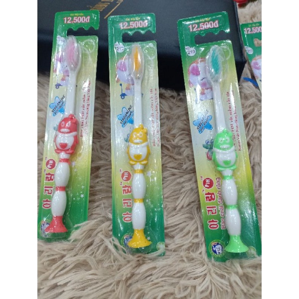 Bán Sỉ Cả Vỉ 12 Bàn Chải Đánh Răng Trẻ Em Hình Thú Hãng PIH PH