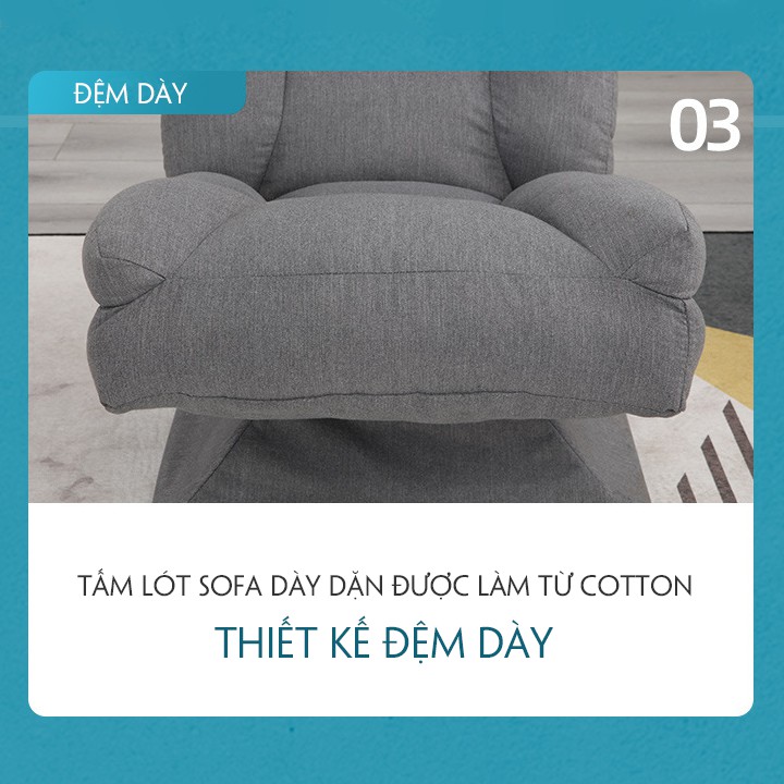 Ghế nằm đọc sách, ghế sofa thư giãn xoay tròn ngả nằm nghỉ bằng đệm bông