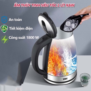 Ấm siêu tốc thủy tinh Rapido RK1818,bình đun nước siêu tốc KAW, dung tích từ 1,8l - 2l bảo hành 1 đổi 1 toàn quốc