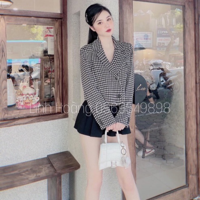 Dạ kẻ ziczac croptop siêu hot ( Kèm ảnh thật nhé)