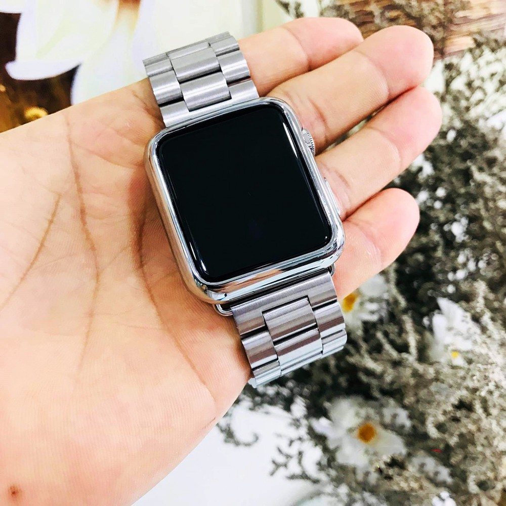 Dây đồng hồ Apple Watch kim loại thép không gỉ (Khóa Gấp) size 38mm 42mm