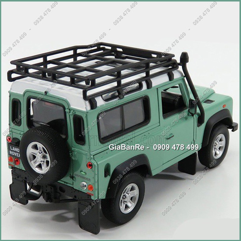 XE MÔ HÌNH KIM LOẠI 1:24 RANGE ROVER DEFENDER - WELLY - TRẮNG - 8343.1