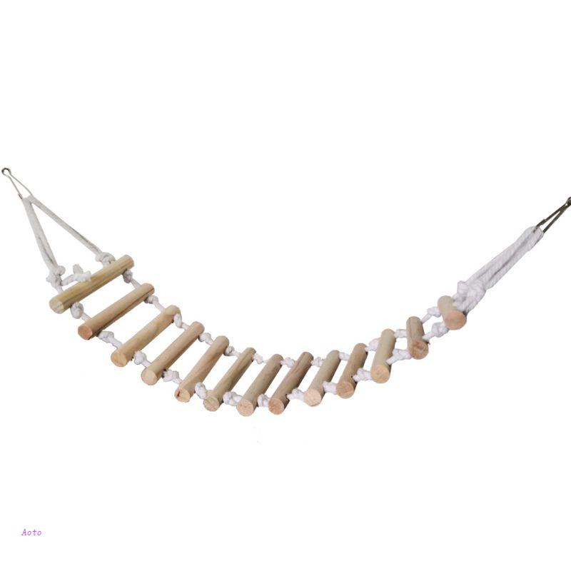 Thang Leo Đồ Chơi Bằng Gỗ Dễ Lắp Đặt Cho Chim Cảnh / Chuột Hamster Cỡ Nhỏ / Vừa