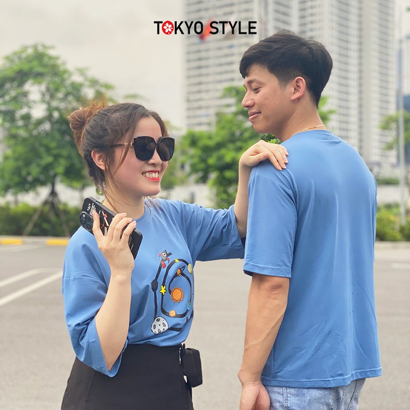 Áo Phông Unisex Nam Nữ Chất Việt AP06 Phong Cách Tokyo Style Tay Lỡ Form  Rộng