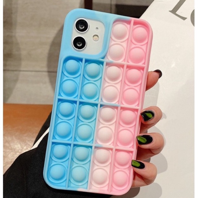 Ốp lưng bong bóng silicon pop it cho iphone x/xr/11/12pro