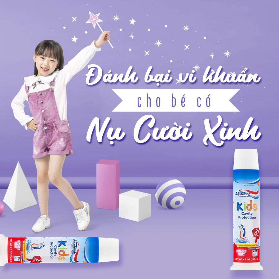 Kem Đánh Răng Trẻ Em Aquafresh Kids Cavity Protection 130.4g
