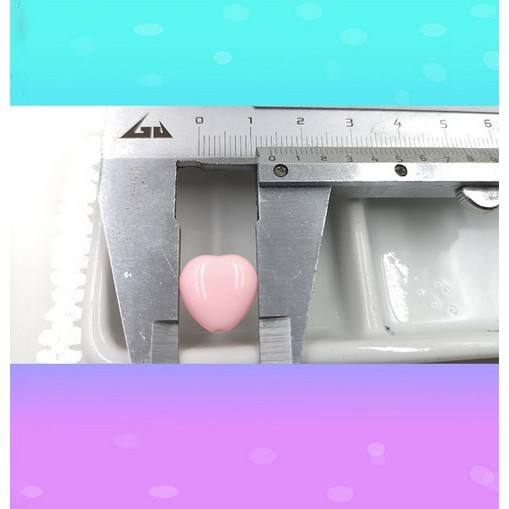 Bộ 30 Hạt Nhựa Hình Trái Tim 14mm Nhiều Màu Làm Trang Sức Thủ Công