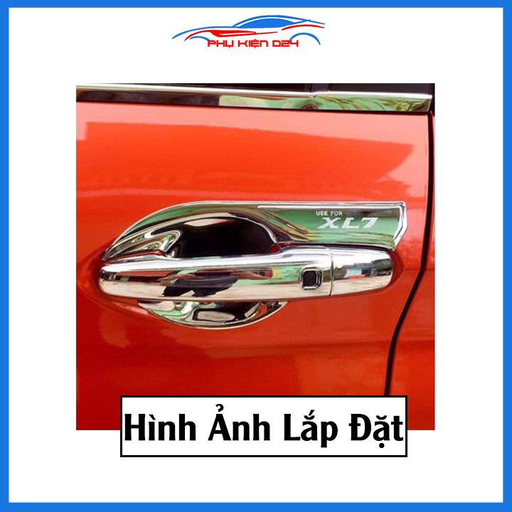 Ốp tay hõm XL7 2020-2021-2022-2023 vân carbon/mạ crom chống trầy bảo vệ cửa xe ô tô