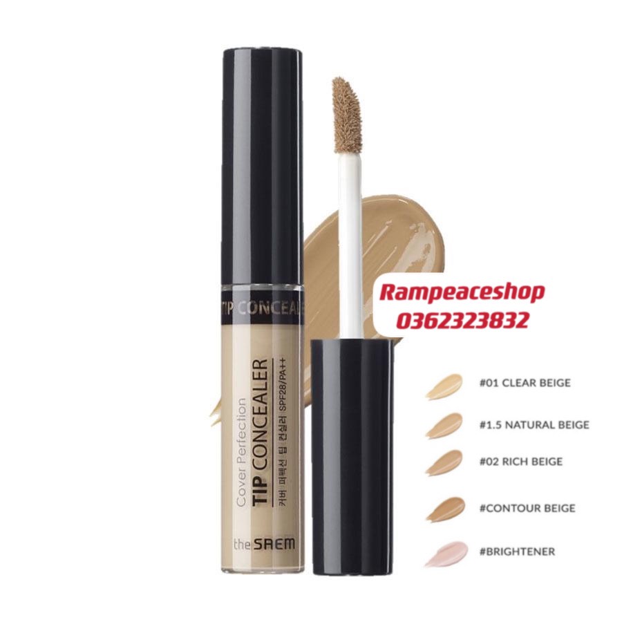 Kem Che Khuyết Điểm The Saem Cover Perfection Tip Concealer SPF28 PA++