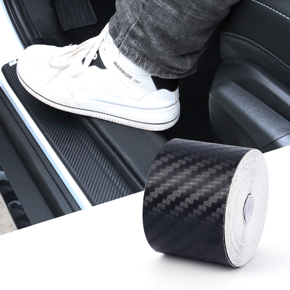 Miếng Dán Bảo Vệ Trang Trí Cửa Xe Hơi Chất Liệu Sợi Carbon