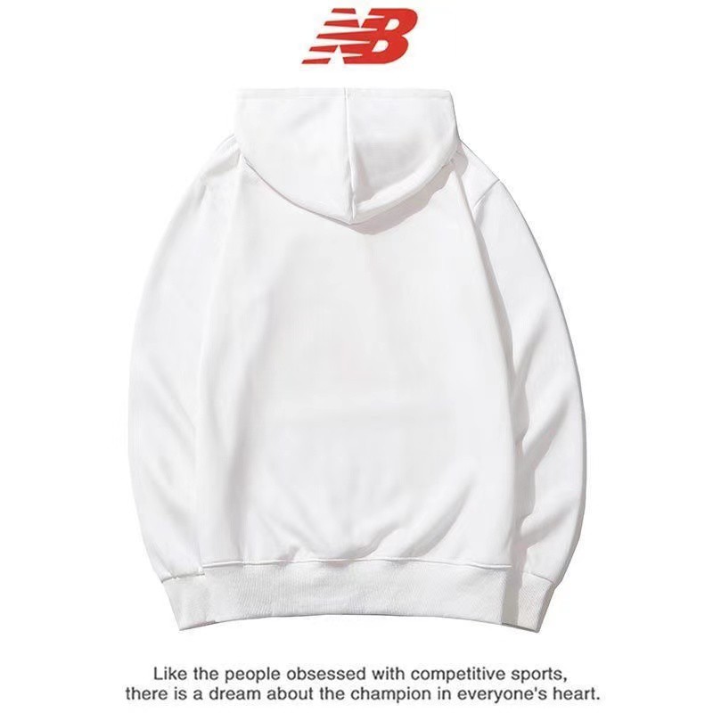 NEW BALANCE Áo Hoodie Form Rộng In Hình Người Ngoài Hành Tinh Thời Trang