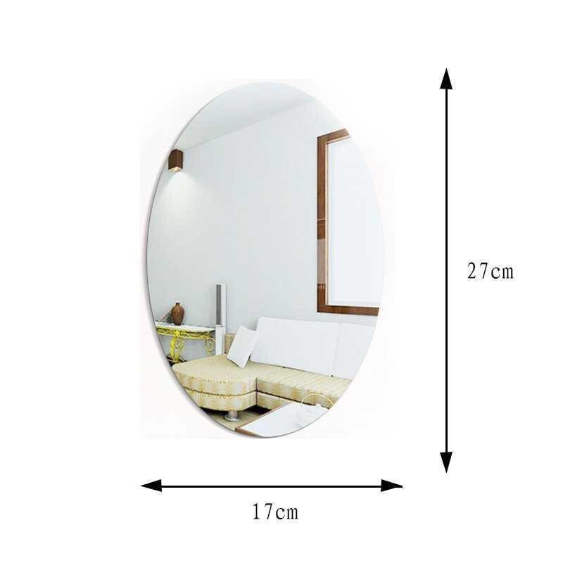 [Sẵn Hàng Giao Ngay] GƯƠNG DẺO DÁN TƯỜNG HÌNH BẦU DỤC VÀ HÌNH CHỮ NHẬT KÍCH THƯỚC 27*42cm