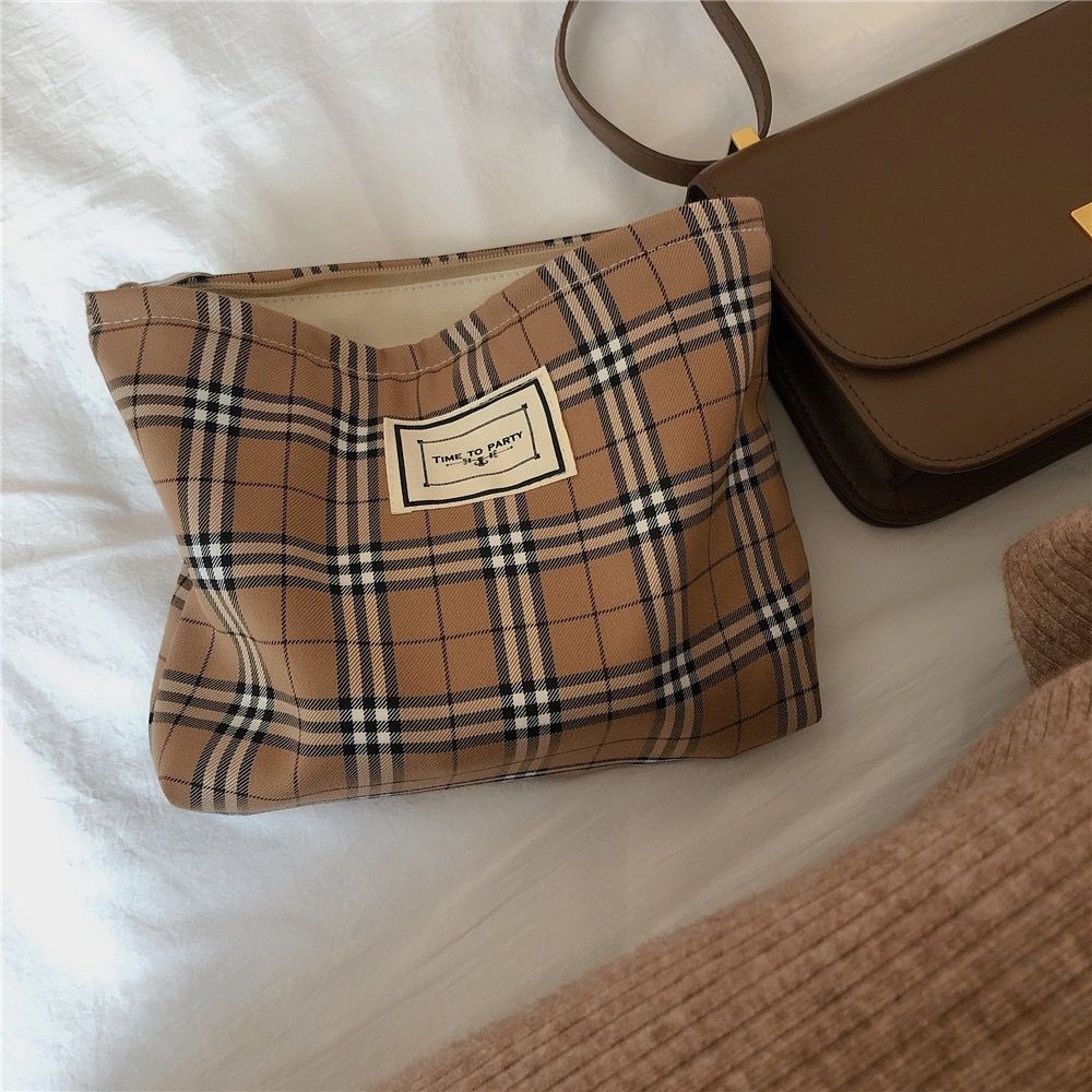 [Hàng mới về] Túi đựng mỹ phẩm sức chứa lớn phong cách Hàn Quốc retro cho nữ