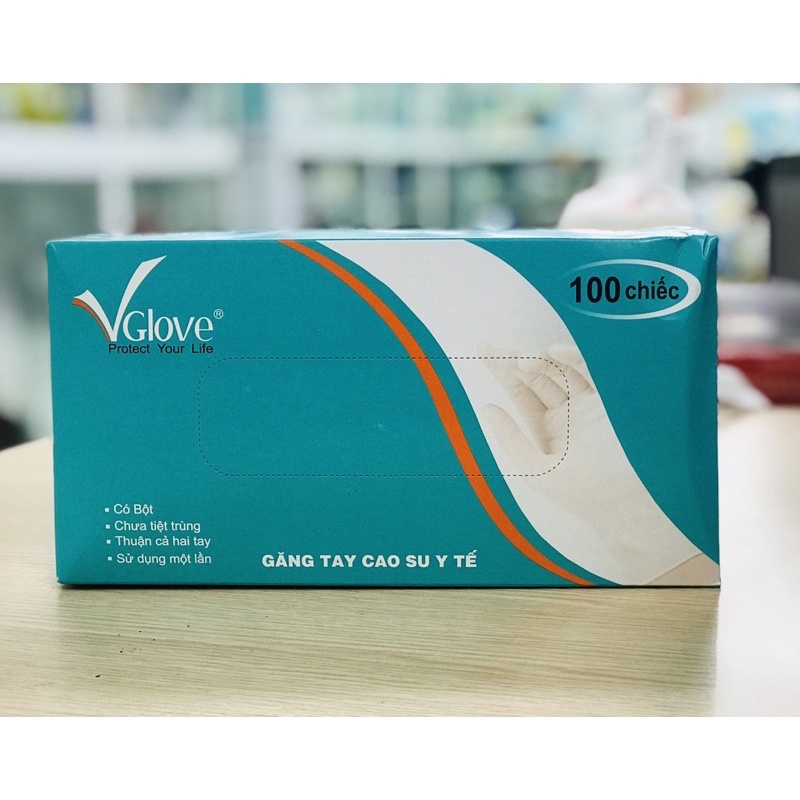 Găng Tay Y Tế Vglove Có Bột (100 Cái/Hộp)