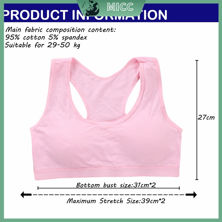 Áo Ngực Cotton Màu Trắng Đen In Chữ LOVE Cho Bé Gái