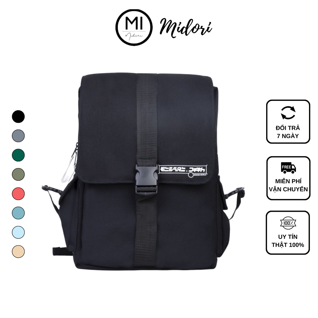 Balo đi học thời trang Nam nữ chống nước đựng laptop Japan Classic Local Brand Mi Midori