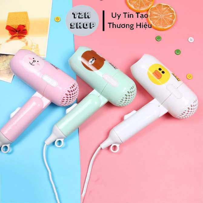 Máy Sấy Tóc Gấp Gọn Mini Hình Thú Nhiều Màu Nhiều Hình Ngẫu Nhiên - T2K Shop