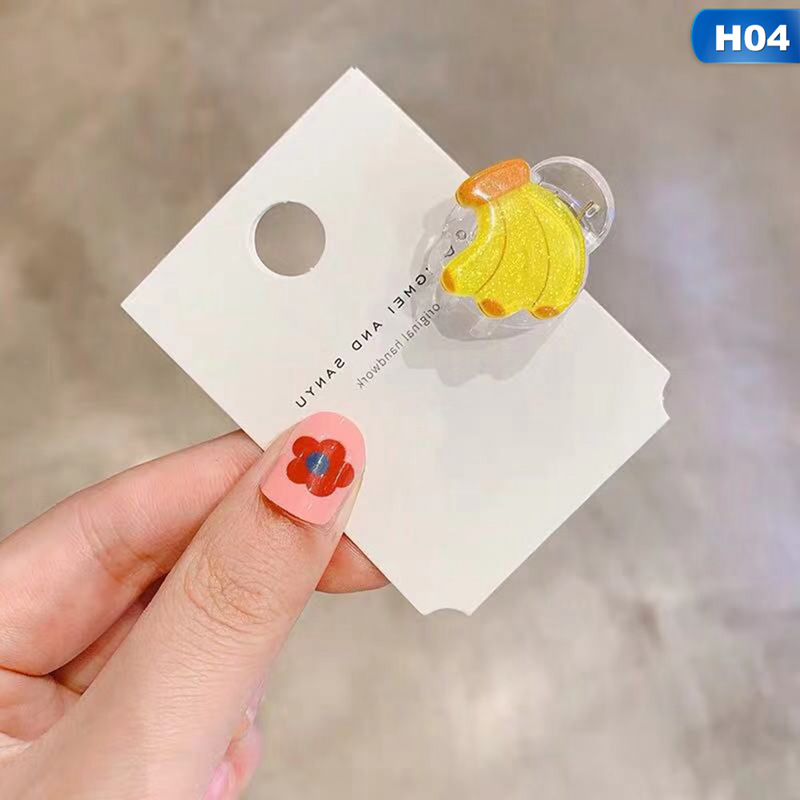 Kẹp tóc mini trong hình trái cây dễ thương cho nữ