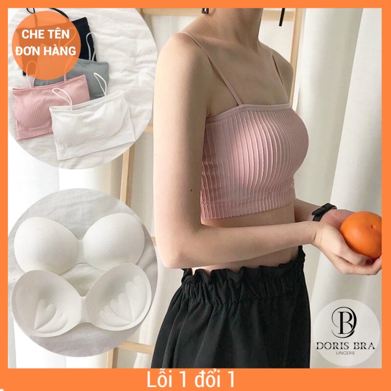 Bra quây cotton 2 dây kèm đệm mút siêu sang chảnh co giãn 4 chiều